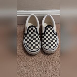 Kids Checkered Vans. Slip on. Size 12